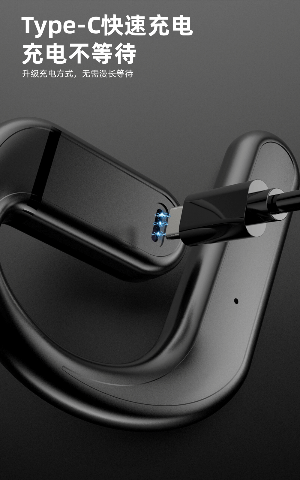 Grenzüberschreitender E-Commerce Bestseller Bluetooth-Kopfhörer mit austauschbarem Akku, Ohrbügel-Design, Business-Grade HD-Anrufe, kabellos, kompatibel mit Apple und Android
