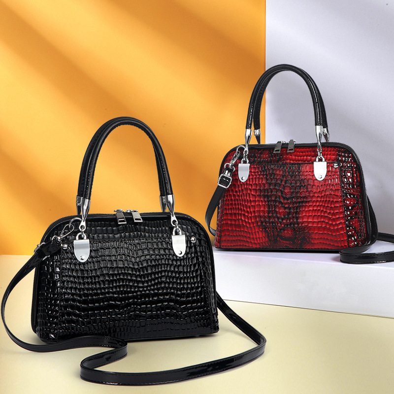 2025 nuevo estilo patrón de piel de serpiente elegante temperamento bolso grande bolso de comercio exterior bolso de mensajero de hombro de alta calidad de gran capacidad