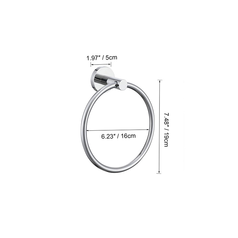 Baño transfronterizo Juego de colgantes de oro cepillado de acero inoxidable Barra de toalla Anillo de toalla Soporte de rollo de papel Gancho para ropa Kit de baño