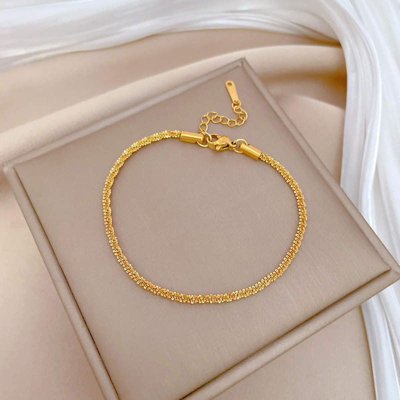 Pulsera de cadena personalizada minimalista para mujer estilo retro_voghion.com