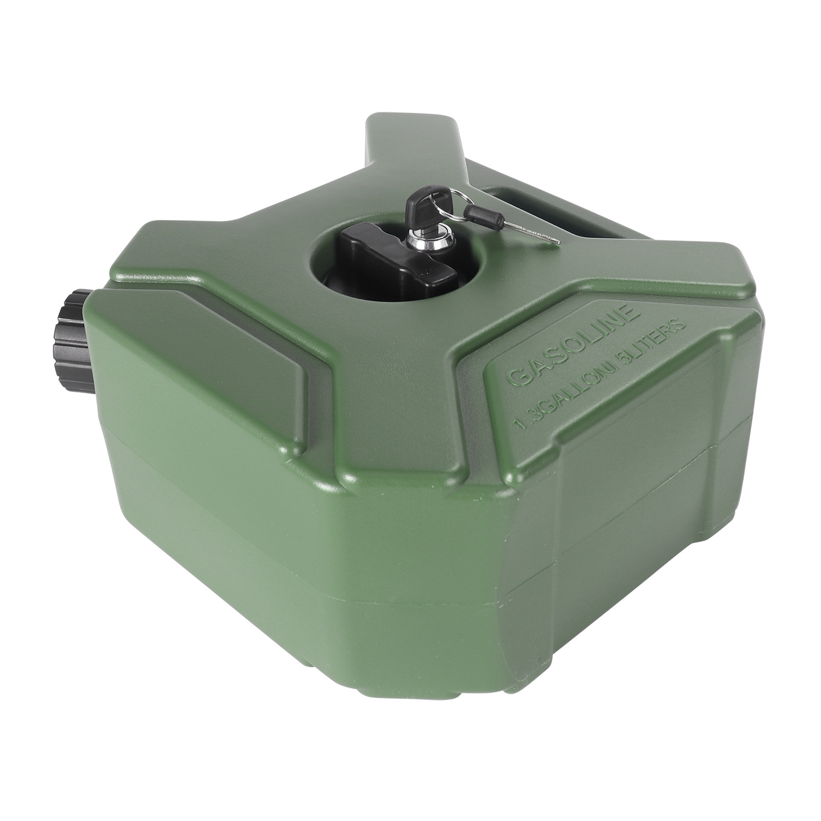 Wholesale Car and Motorcycle Spare Fuel Tank 5L with Lock Emergency Oil Pot Diesel Gasoline Plastic Oil Barrel Thickeneded Cross-Border