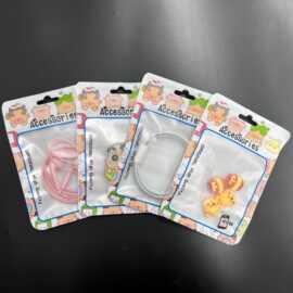 现货可爱打包卡通密封数据线挂件钥匙扣发夹包装袋小卡自封袋