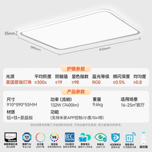 Nvc Future Light Ceiling Lamp Imported Puri Light Source with Backlight Full Spectrum Eye Protection Intelligent Control Living Room
