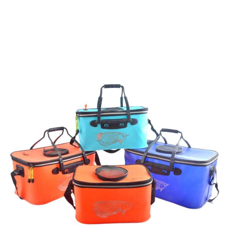 Fishing barrel EVA thickened folding live fish barrel fishing box…