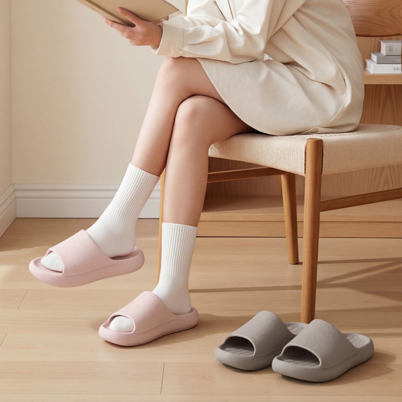 Non-Slip Bathroom For Women In Summer, Couple's EVA Top Quality Soft-Soled Slippers With A Comfortable Feel, Men's Indoor Home Use_voghion.com