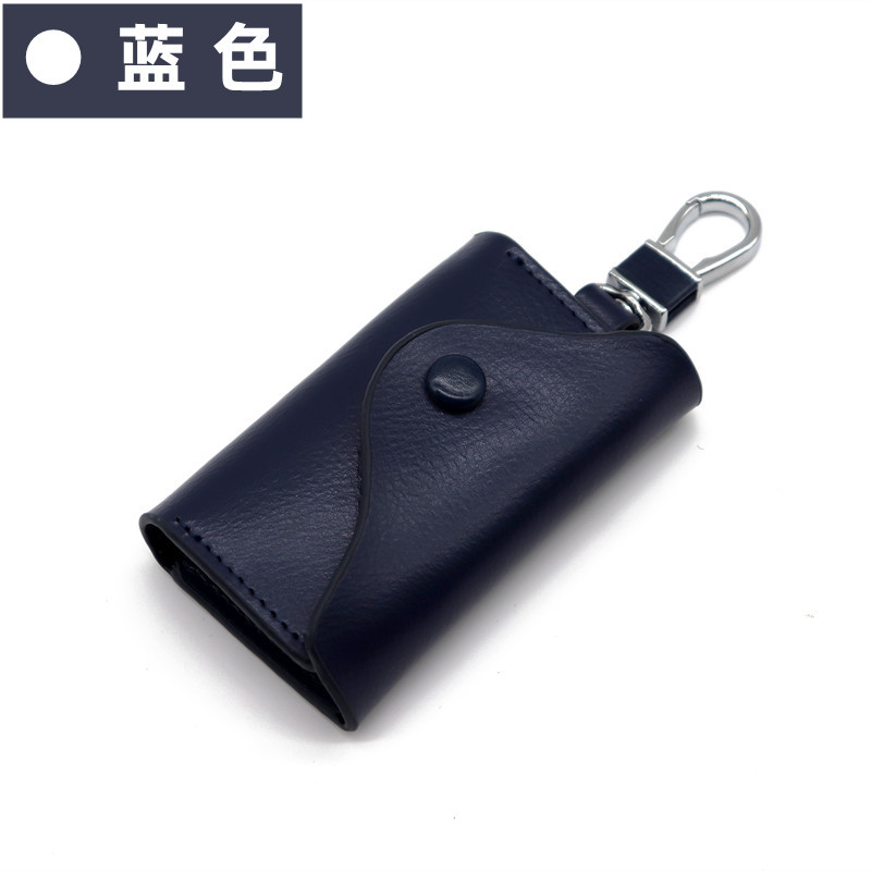 Bolsa para llaves para hombre, cuero genuino, gran capacidad, bolsa para llaves multifuncional, bolsa universal para llaves de coche de alta gama para colgar en la cintura, antirrobo para mujer