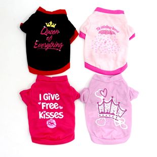 Factory direct in stock puppy kitten clothes dog cat summer T-shirt cool breathable shorter than Xiong Ying