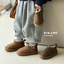 2025冬季新款儿童大棉靴子时尚百搭加绒加厚保暖男女童低帮雪地靴