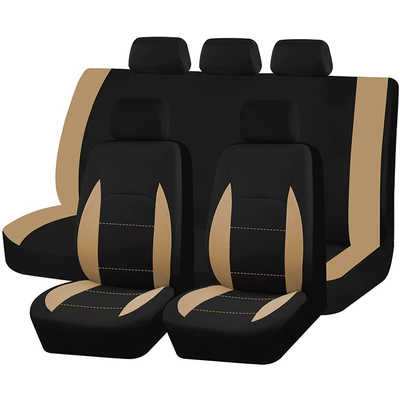 Fabric Seat Cover, Universal seat cover - creamy-white-5-9-piece-set