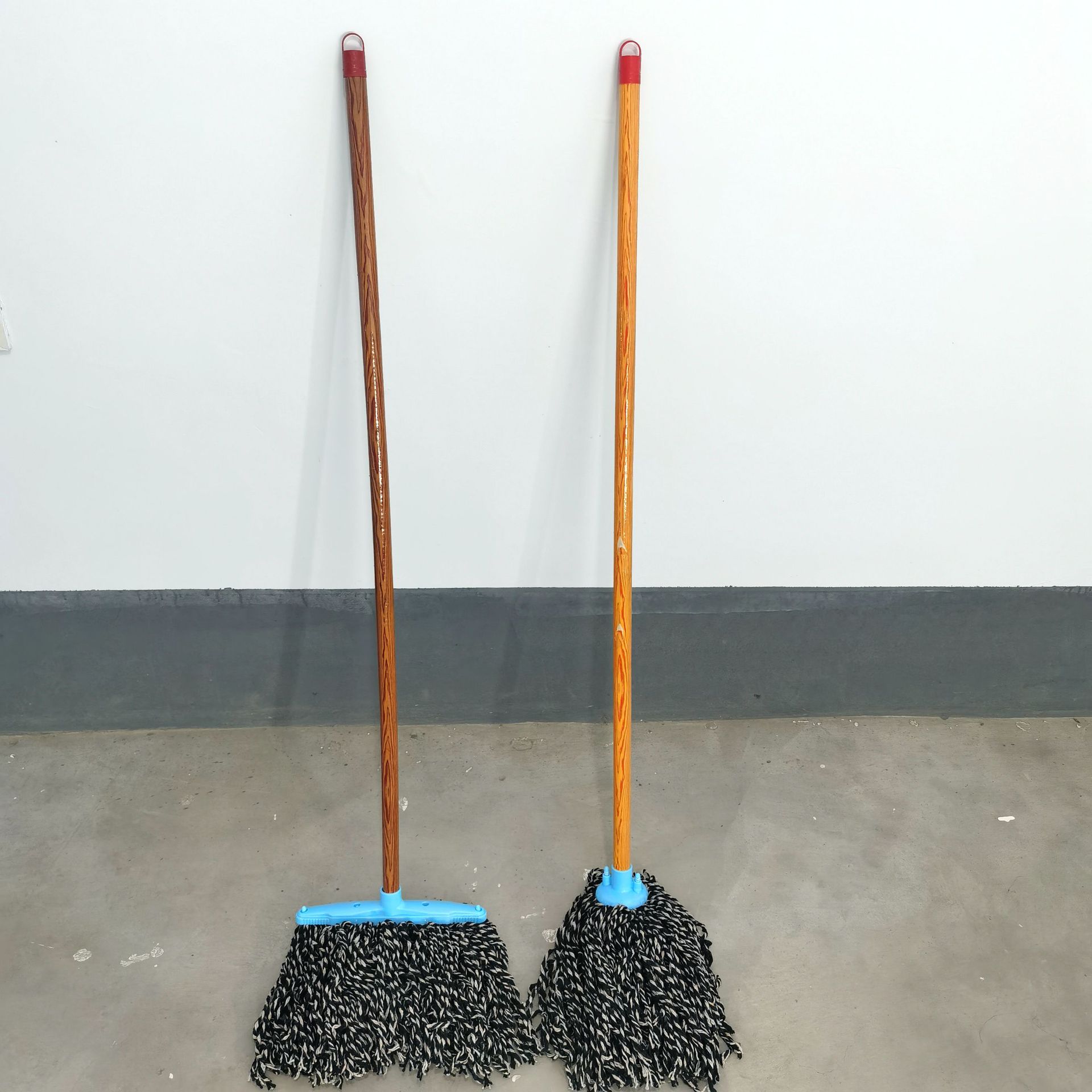 Wholesale Flat Head Round Head Line Mop Cotton Line Mop Household Floor Mop Five Yuan Store Stall Supply