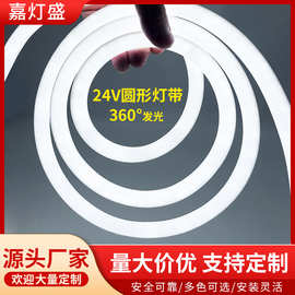 led霓虹12V/24V柔性圆形360度软灯带户外防水广告招牌线条灯亮化