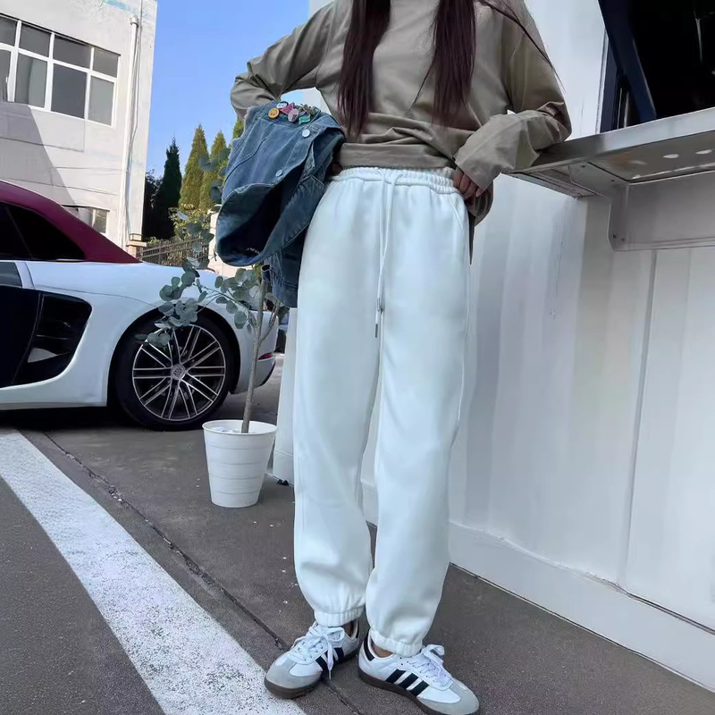 Autumn and Winter high quality women's sweatpants casual pants fleece-lined thickened closed DEAR XIUER XIUER 23670 Autumn and Winter high quality women's sweatpants casual pants fleece-lined thickened closed DEAR XIUER XIUER 23670