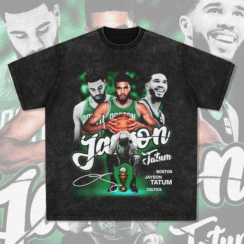 Bc American Retro Tatum Digital Print Street Fashion Men's Heavy Small Neckline Men's T-Shirt Bc American Retro Tatum Digital Print Street Fashion Men's Heavy Small Neckline Men's T-Shirt