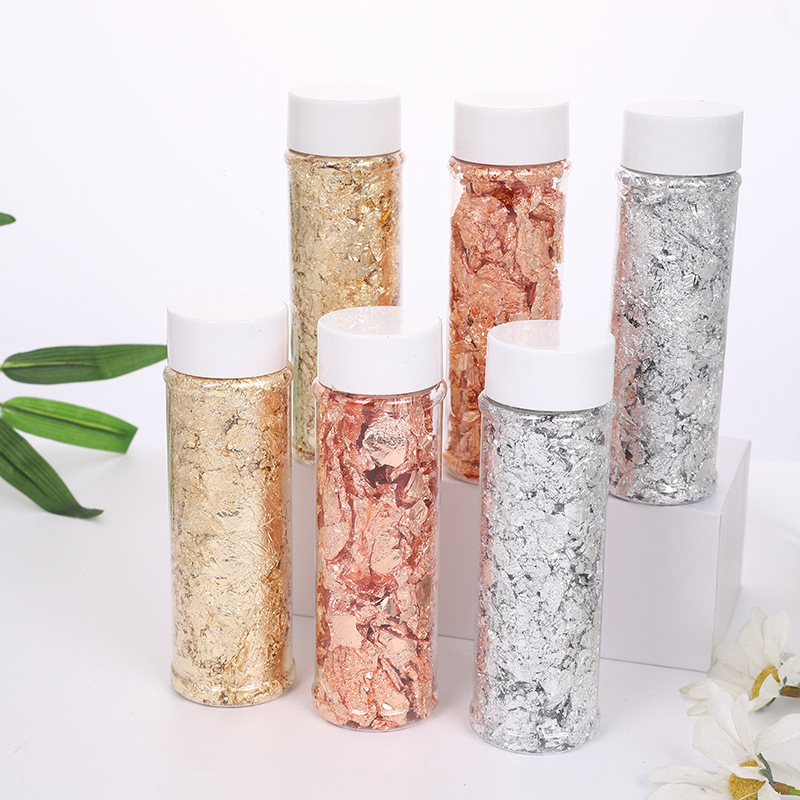 Factory wholesale bags of gold and silver foil broken candles nail art painting decorative gold foil broken silver foil broken quality