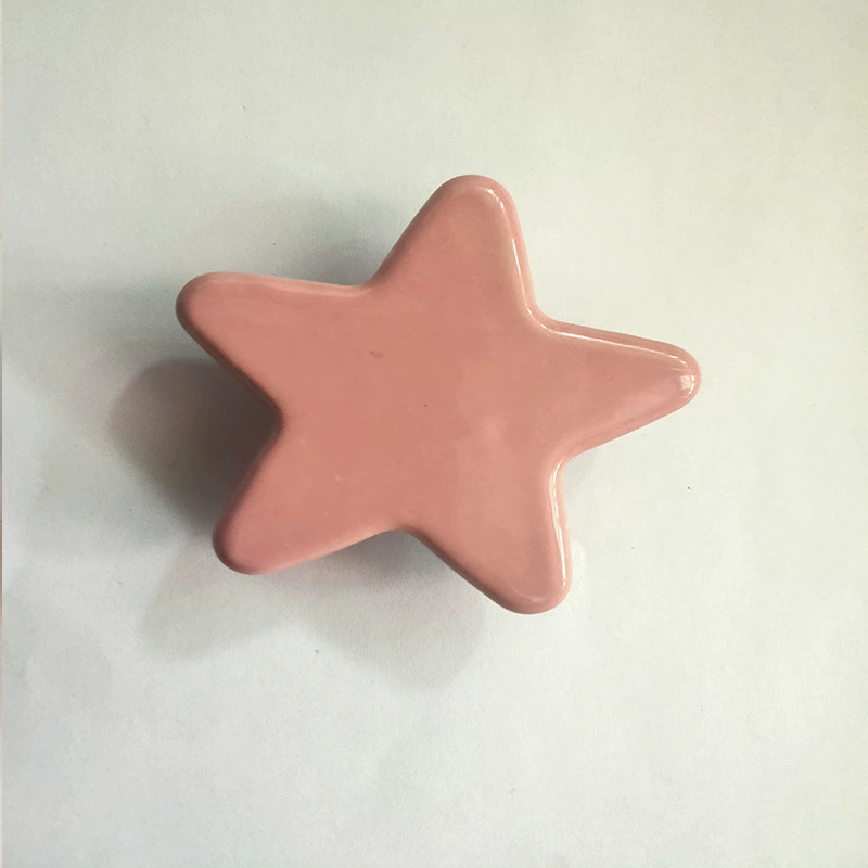 Star Shaped Ceramic Cabinet Knob Set Cute pastel star handles, 8 color options for furniture