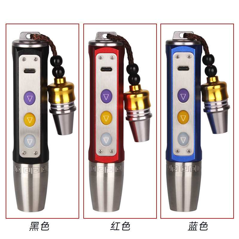 Linterna de tres fuentes de luz para jade, carga directa por USB, utilizada para probar e identificar cristales, piedras en bruto, cera de abejas y artefactos culturales, especializada para la identificación.