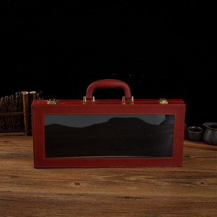 Sea Cucumber Packaging Gift Solid Wood Box Customization Ginseng High-End Gift Box Leather Box Wholesale Red Wine Cedar Wood Box