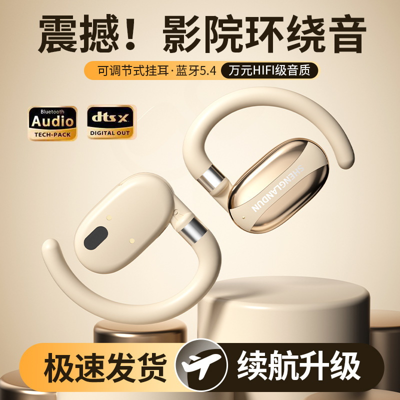 新しい耳掛け式ノイズリダクションスポーツBluetoothランニング非インイヤーBluetoothヘッドセットオープンイヤーフック回転調整可能|undefined