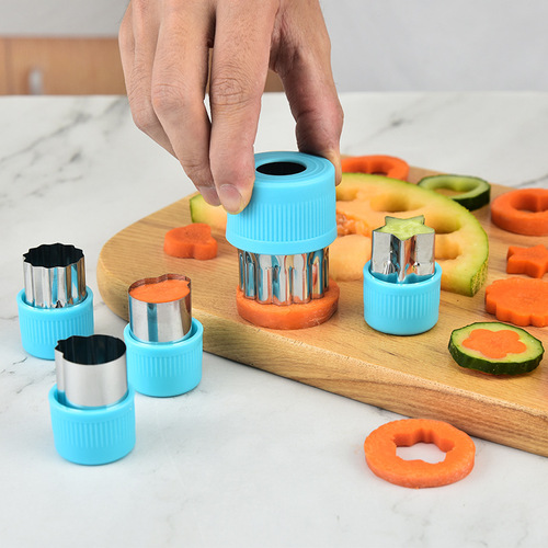 Stainless steel fruit cutting embossing mold small wonton biscuit mold vegetable flower cutter butterfly noodle tool 8-piece set