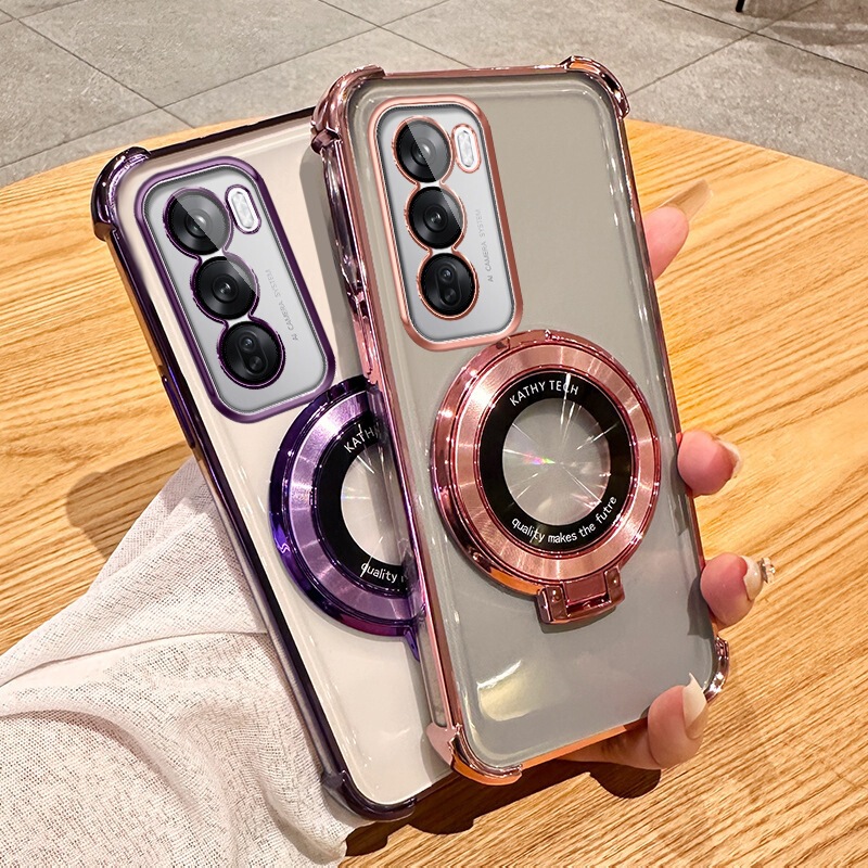 Suitable for Oppoa97 Mobile Phone Case, Four-Corner Anti-Fall Case, Full-Cover Protective Case with Magnetic Stand, Lens Film Wholesale
