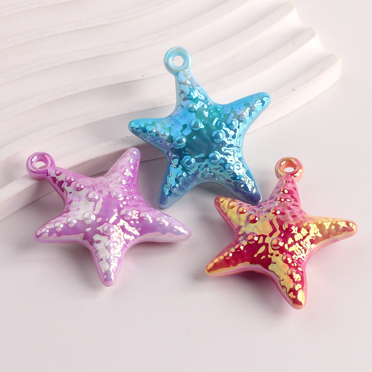 7g Weight Pendant Jewelry Making Type 1 Piece Acrylic Starfish Polished Pendant Charms