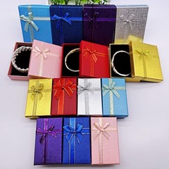 廠家直銷5*8蝴蝶結項鍊耳環盒手鍊包裝盒首飾盒禮品盒7*9飾品盒