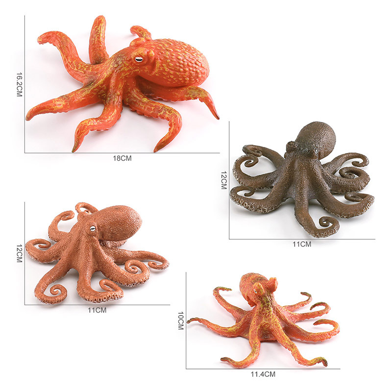 Amazonas simulación modelo animal marino pulpo sentado casa de piedra submarino biológico juguete decoración Escritorio