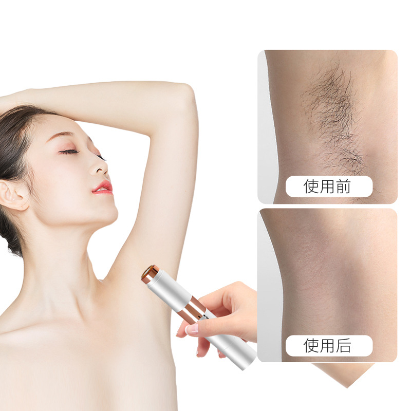 Cross -border electric shaving lady two -in -one eyebrows double -head hair removal instrument charging wades all body hair removal 2