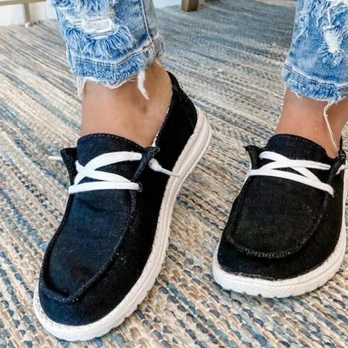 Women's Amazon Independent Station New Large Size Flat Sole Leopard Print Fabric Casual Shoes Lightweight Four Seasons Women's Shoes