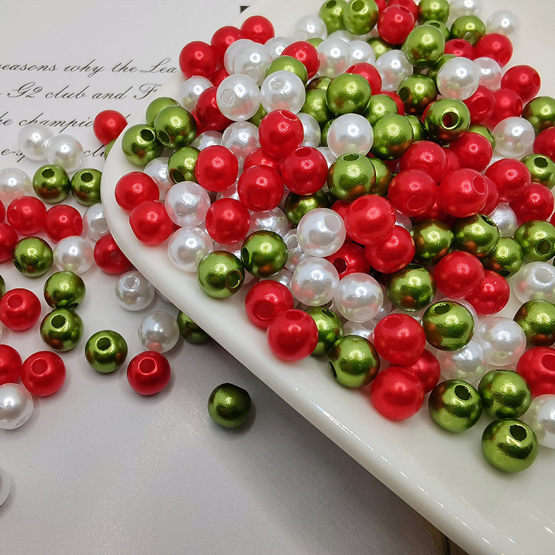 Perlas de color resaltadas perforadas perlas de plástico ABS DIY material de bolsas hechas a mano accesorios accesorios al por mayor