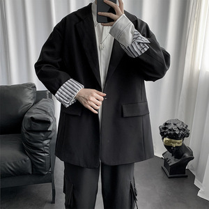 春秋季男士ins港风小西服男休闲韩版青少年潮流宽松帅气西装外套