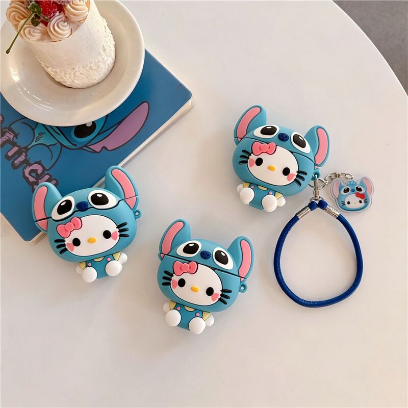 Cute Stitch and Kitty cat silicone earphone case, compatible with Airpods 4/Pro/Pro2/Pro3 Cute Stitch and Kitty cat silicone earphone case, compatible with Airpods 4/Pro/Pro2/Pro3