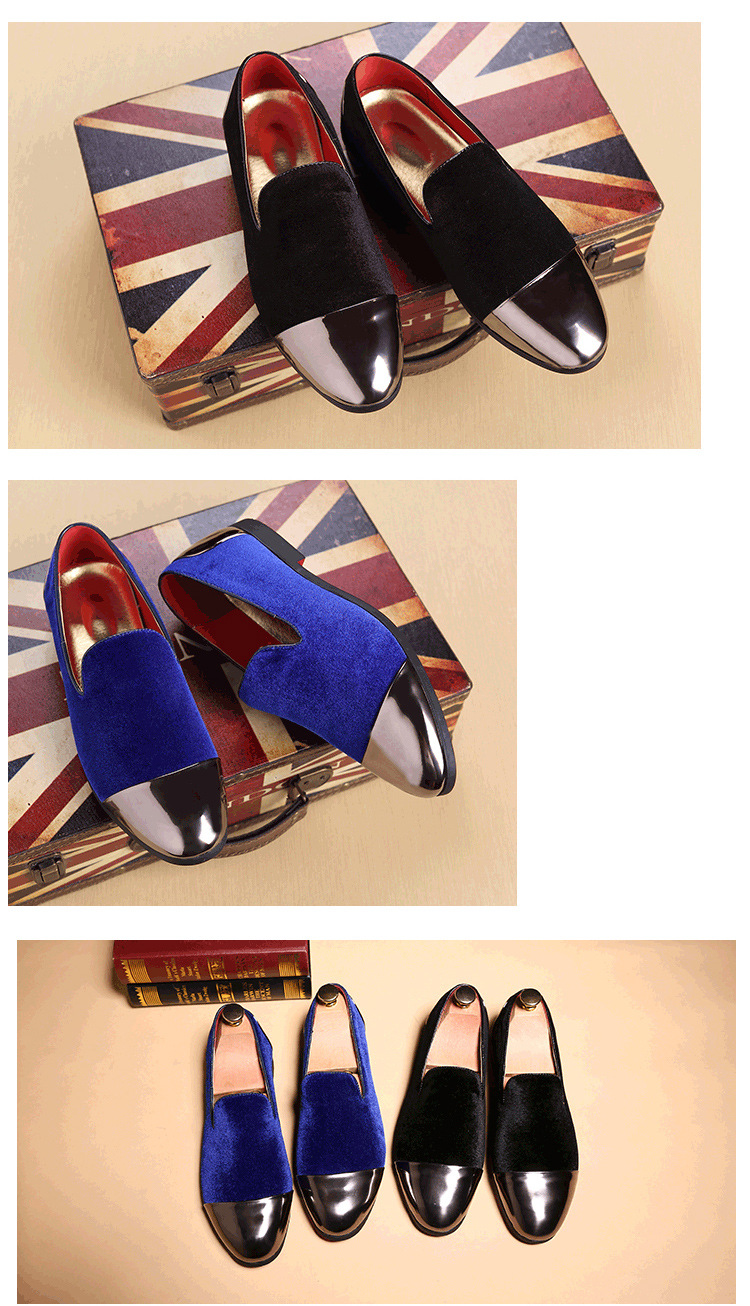Suede single shoe peas plus size loafers_voghion.com