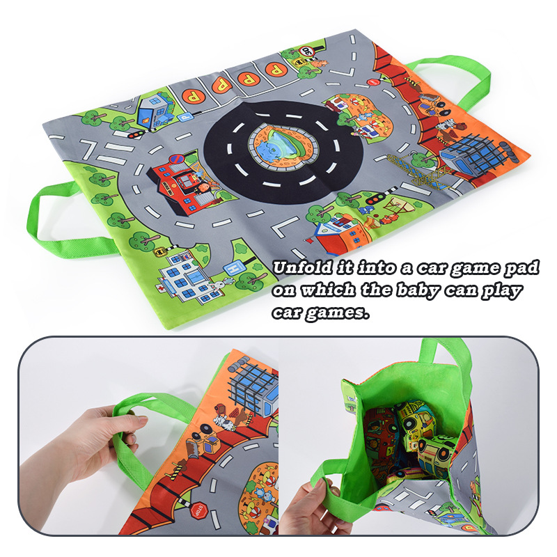 Cross-Border baby car cloth book baby can bite not tear Three-dimensional bus storage bag cloth book early education toys