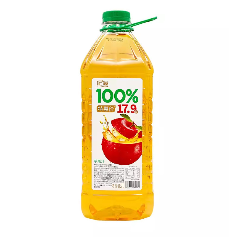 新品汇源100%果汁2L大桶装阳光柠檬桃汁苹果汁纯果汁饮料家庭畅饮|undefined