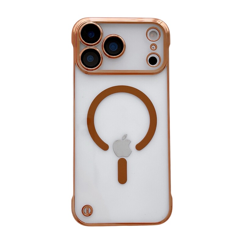 适用苹果17ProMax无边框磁吸充手机壳iPhone16电镀透明14保护套12|undefined