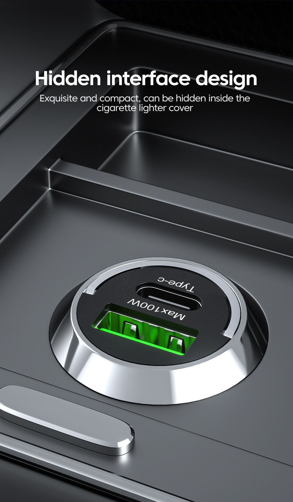 Multi-port with digital display support super fast charging 6/8 port with voltage vehicle-mounted one-to-six/8-car fast charging cross-border