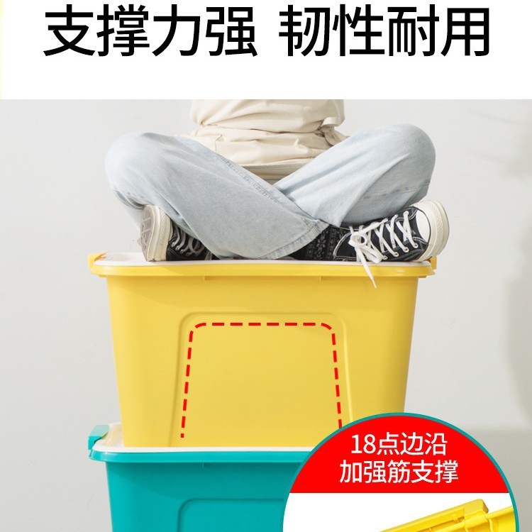 茶花68l大サイズのプラスチック収納ボックスには、服の布団をかぶせるおもちゃの整理箱があります。|undefined