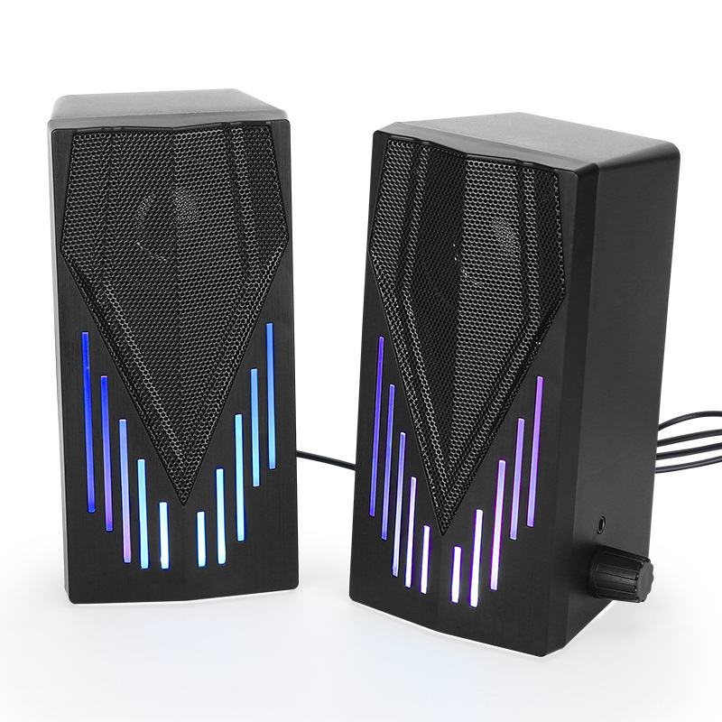 新しいコンピュータスピーカーデスクトップノートブックUSBサブウーファーオフィスホームデスクトップオーディオライト付きクロスボーダー|undefined