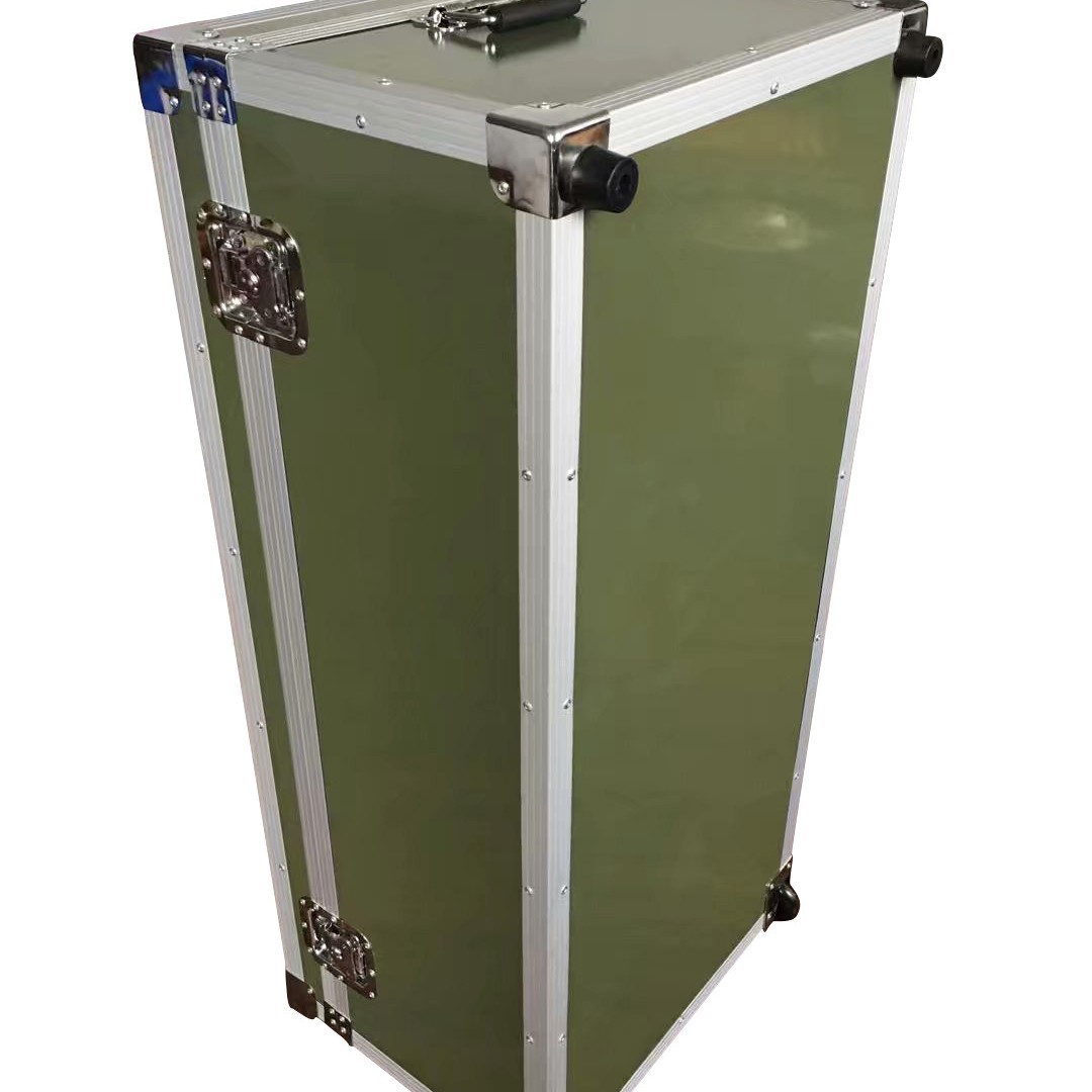 军绿色铝箱 航空拉杆箱 防震仪器箱 大型运输航空箱