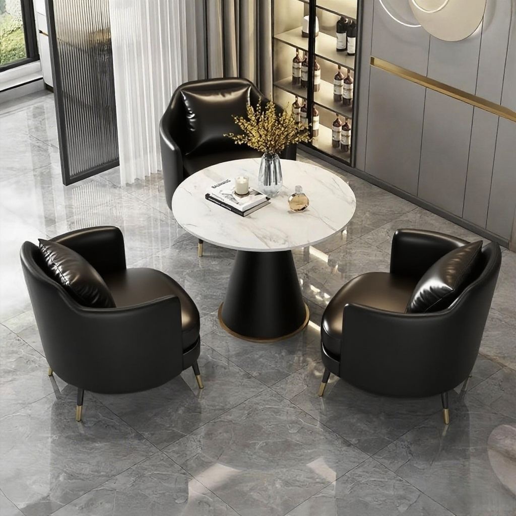 Negotiation Table and Chair Set, Sales Office Reception Table and Chair Set, Shopping Mall Beauty Salon Leisure Single Sofa and Coffee Table Set