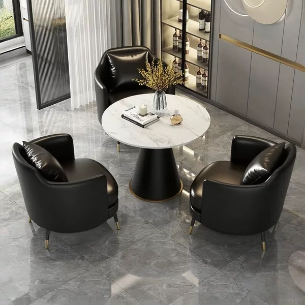 Negotiation Table and Chair Set, Sales Office Reception Table and Chair Set, Shopping Mall Beauty Salon Leisure Single Sofa and Coffee Table Set