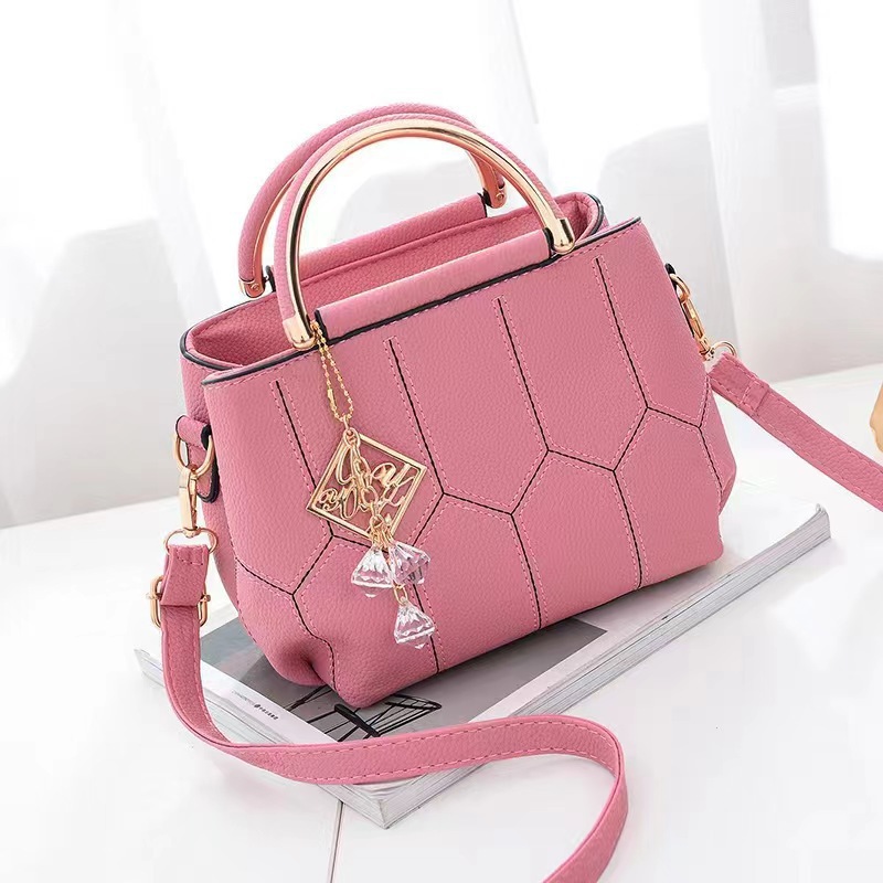 Bolso bandolera transfronterizo, bolso de mano pequeño, nuevo estilo moderno, bolso simple, bolso de hombro con bordado de hilo, bolso compacto.