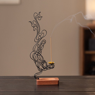 "Dunhuang Flying Lady" Chinese Zen Incense Burner Home Sandalwood Agarwood Indoor Study Incense Burner Incense Insert