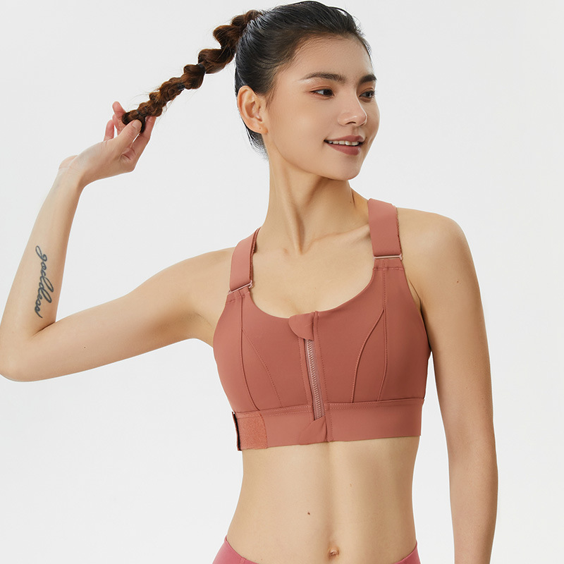 Explosiones de comercio exterior nuevas cremallera delantera velcro ajustable ropa interior deportiva de alta resistencia a prueba de choques para correr image 7