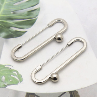 Minimalist Fixed Pin Japanese and Korean Style Sweater Cardigan Coat Decorative Brooch DIY Alloy Small Round Ball Pin Bag Buckle