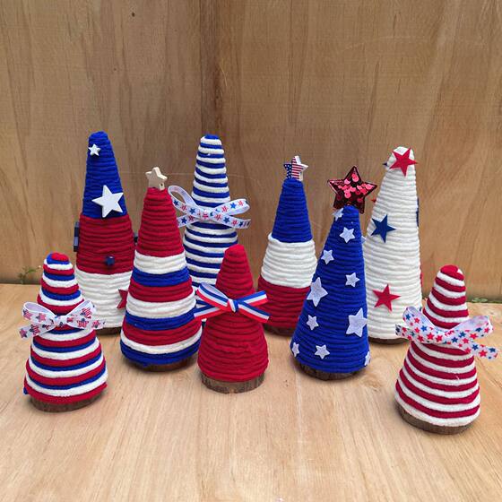 Cross-Border American Independence Day USA Commemorative Decoration table shelf scene layout decoration tray dress up wholesale