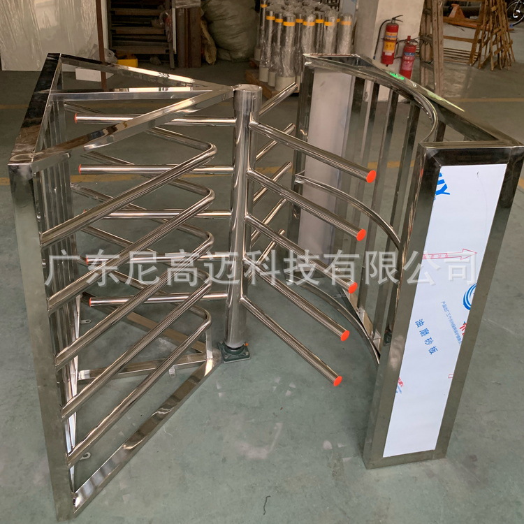 人行通道旋转门不锈钢滚轴机黑龙江鸡西火车站出口单向半高转闸门