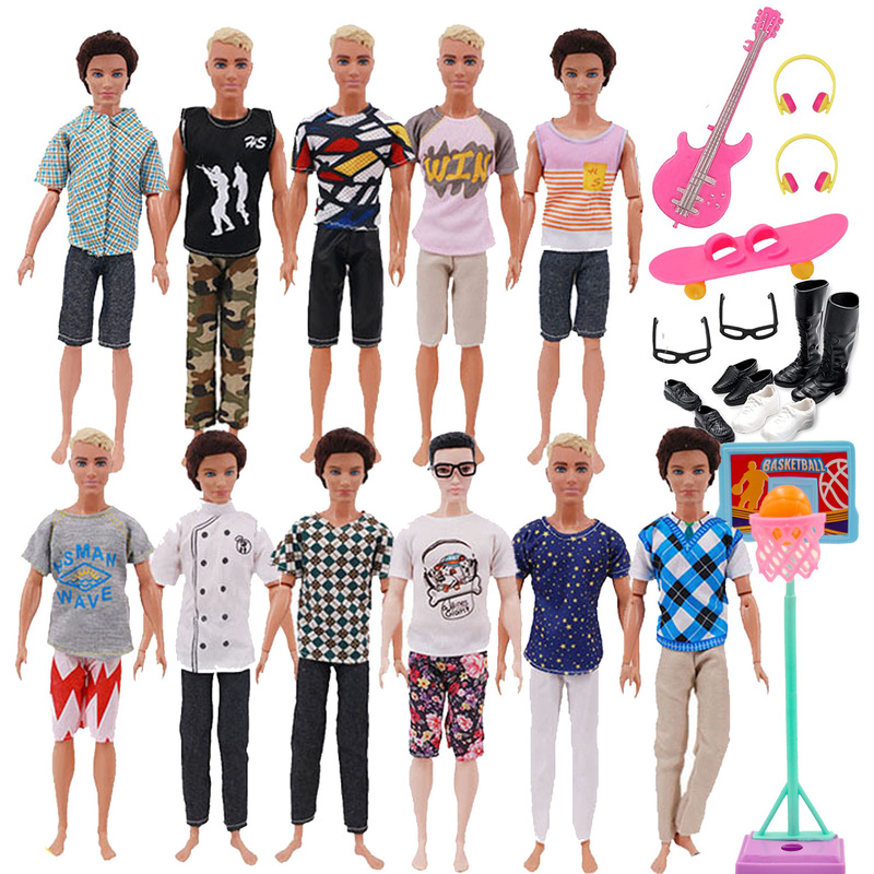 30pcs Doll Clothes and Accessories Ken Prince Shirt Pants Blue Ball Holder Skateboard Barbie Doll Accessories Doll 30pcs Doll Clothes and Accessories Ken Prince Shirt Pants Blue Ball Holder Skateboard Barbie Doll Accessories Doll