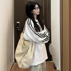 长袖T恤女美式复古早秋季新款时尚感内搭打底衫chic宽松慵懒上衣